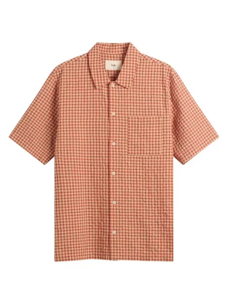 Koszula Folk w kratę czerwona