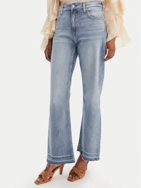 BOSS Blugi Soft Kick Flare Fit albastru