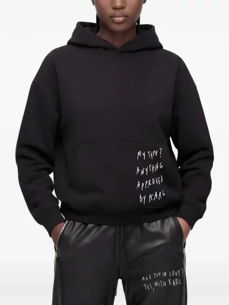 Hanorac cu glugă Karl Lagerfeld Jeans negru