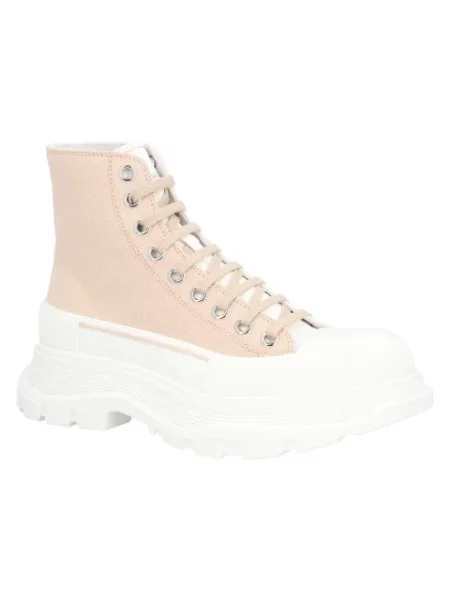 Botki Alexander Mcqueen płócienne białe