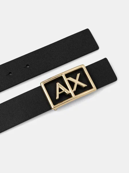 Двосторонній шкіряний Armani Exchange чорний