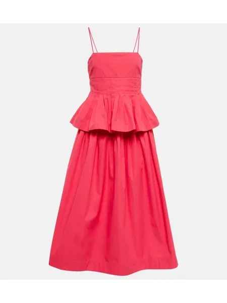 Plisirana obleka midi obleka Co nad koleni roza