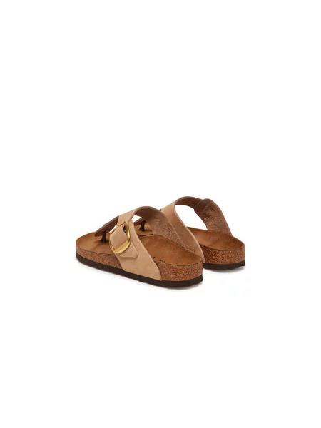 Kožené tenisky Birkenstock s prackou béžová