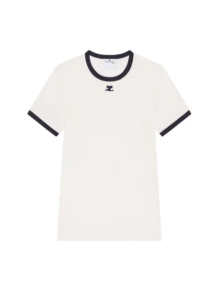Koszulka Courreges z logo biała