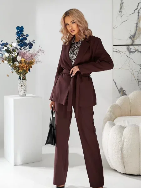 Блейзер LadyLike бавовна/поліестер коричневий