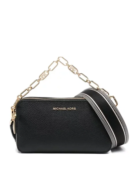 Iš natūralios odos mažas odinė rankinė Michael Michael Kors juoda