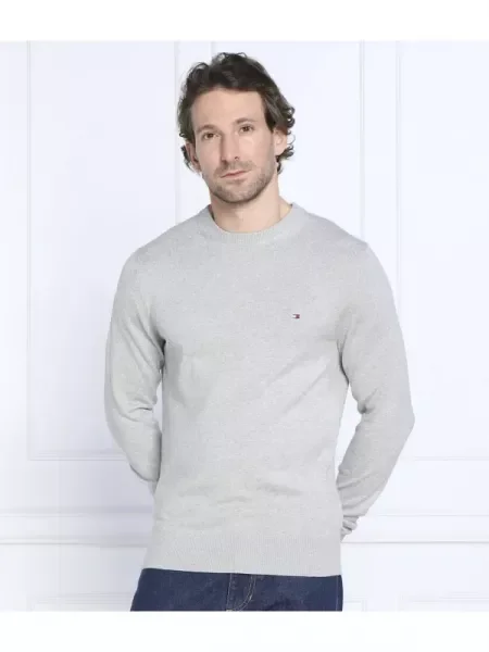 Tommy Hilfiger Pulover cu adaos de cașmir gri