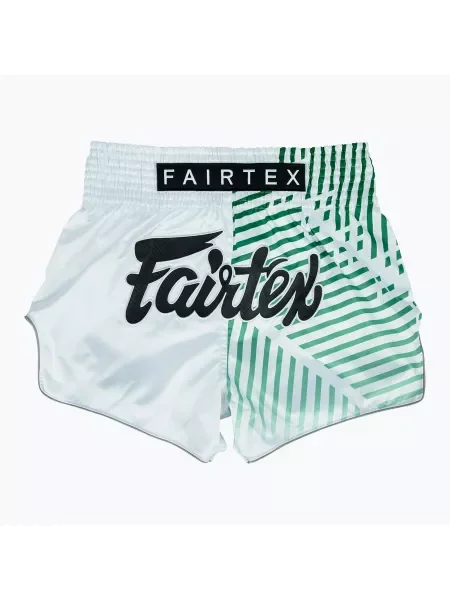 Тренировъчни шорти за муай тай Racer на Fairtex бели