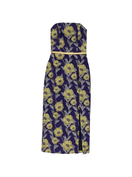 Rochie Amsale cu model floral violet
