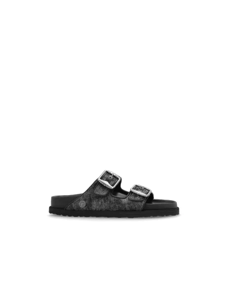Klapki Birkenstock skórzane czarne