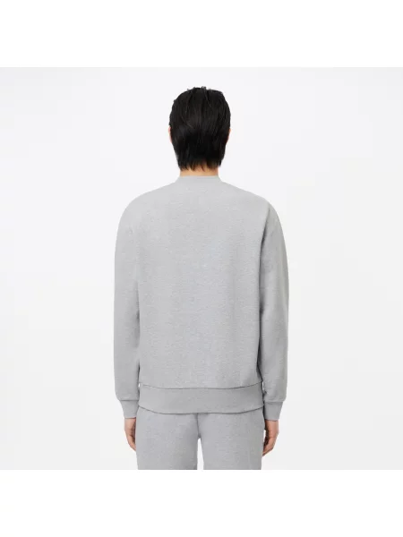 Lacoste Bluza Z Polaru Szczotkowanego szara