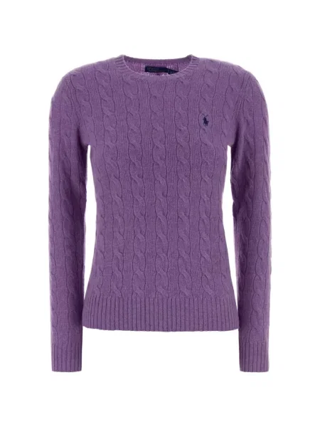 Pulover Polo Ralph Lauren cu broderie violet