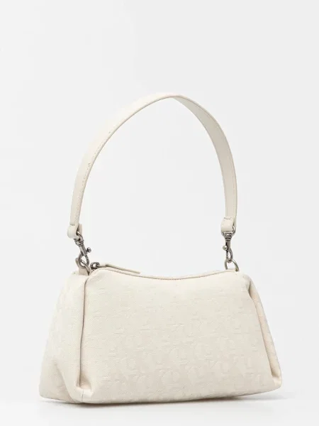 Geantă Calvin Klein Jeans Ckj Monogram Drop Sm Shoulder Ba Écru bej