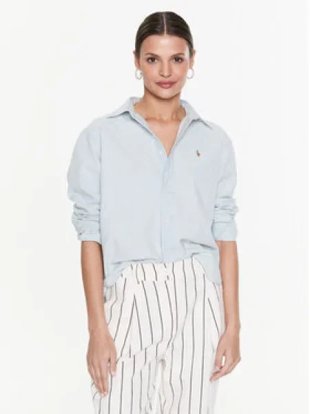 Polo Ralph Lauren Blúzka svetlomodrá hnedá