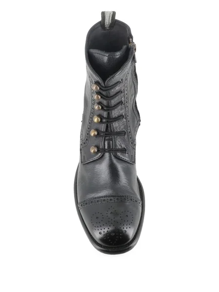Botine Officine Creative cu șireturi din dantelă negru