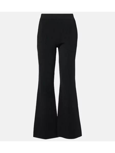 Pleten hlače z razširjenimi rokavi Joseph na zvonec črna