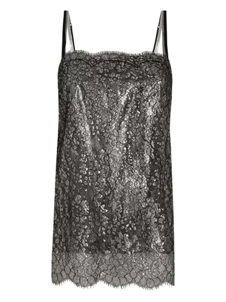 Top Dolce & Gabbana din dantelă negru