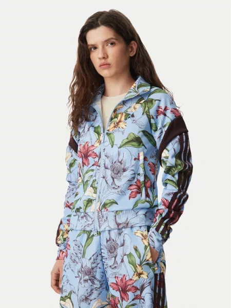 ADIDAS SPORTSWEAR Sportovní bunda nebeská modř / světle žlutá / zelená / vínově červená modrá