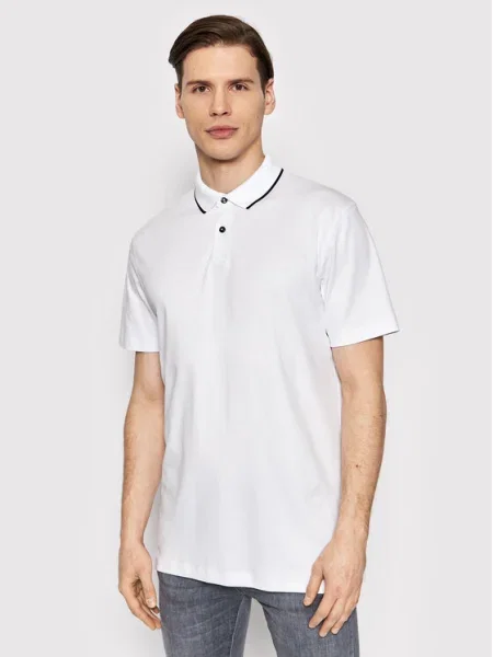 Selected Homme Tricou polo Leroy alb