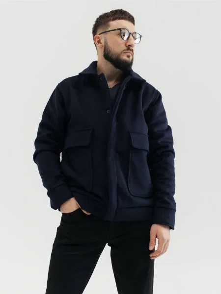 HARVEST Rise Демісезонна куртка Вовна/поліестер синій