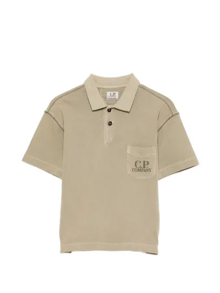 Koszulka polo dziecięca C.p. Company zielona