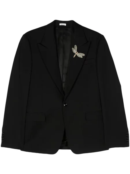 Sacou Alexander Mcqueen cu broderie negru