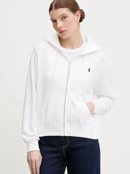 Polo Ralph Lauren bluza z kapturem gładka biały
