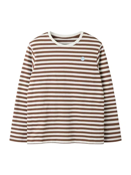 NAME IT Tricou NKMLINCON maro alb