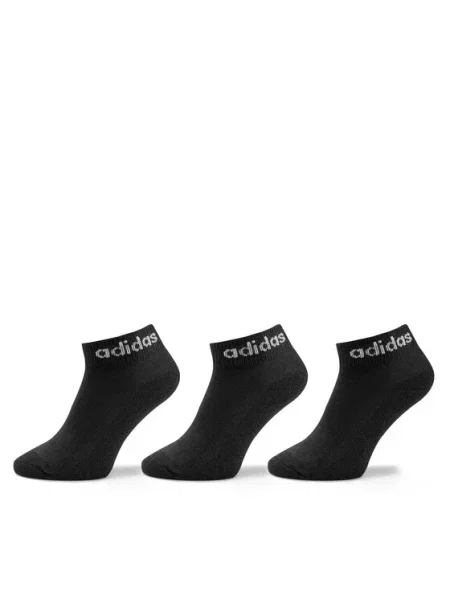 Adidas Șosete scurte Linear Ankle Socks Cushioned Socks 3 Pairs negru