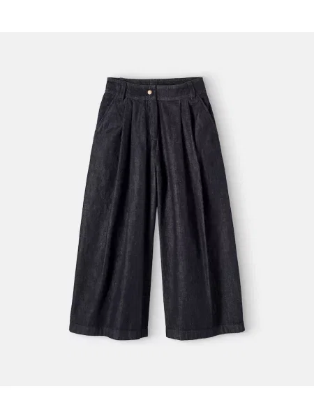Gyerek széles szárú farmer Moncler Enfant kék