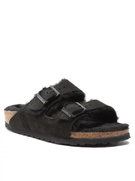 Birkenstock Šlepetės Arizona Shearling juoda