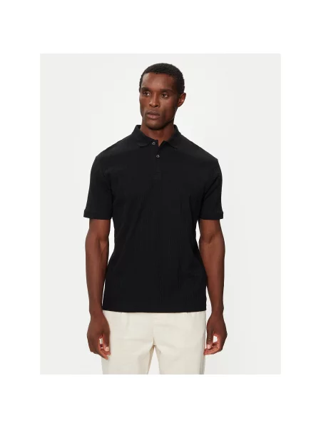 Selected Homme Polo Regular Fit μαύρο