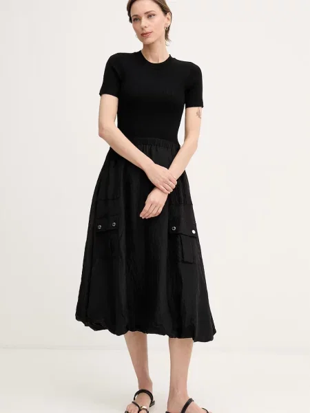 DKNY sukienka bombka z czarna