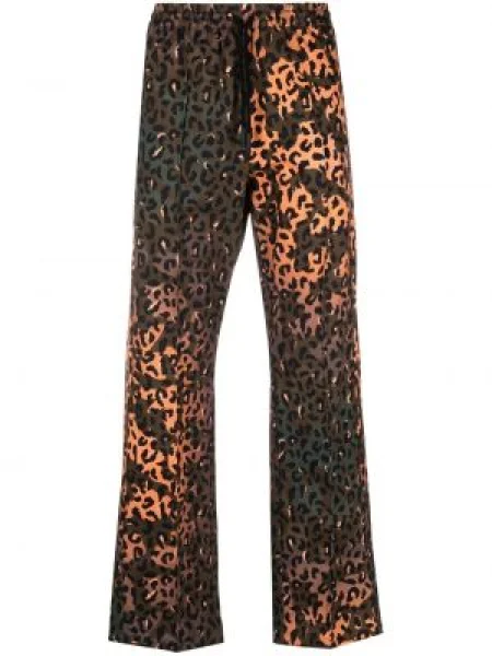 Pantaloni de trening Marcelo Burlon County Of Milan cu imagine cu model leopard maro