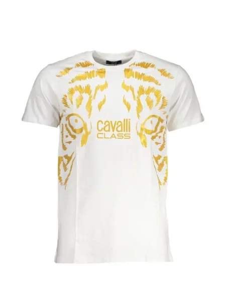 Tricou Cavalli Class cu imagine alb