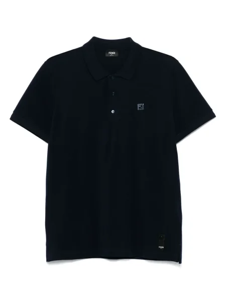 Polo Fendi cu broderie albastru