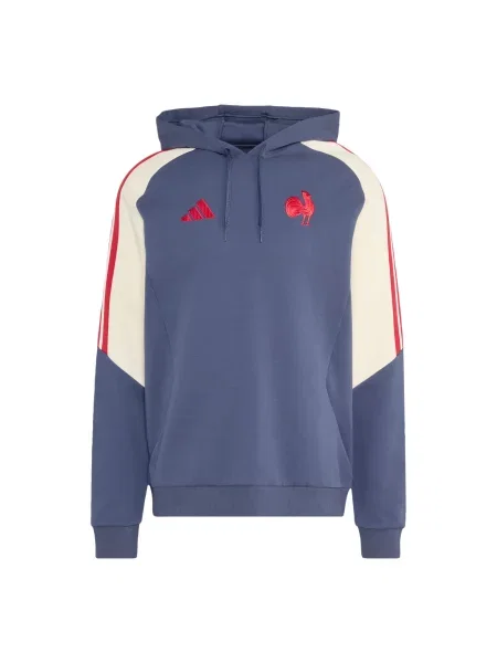 ADIDAS PERFORMANCE Αθλητική μπλούζα φούτερ Frankreich Rugby μπλε περιστεριού / κόκκινο / φυσικό λευκό