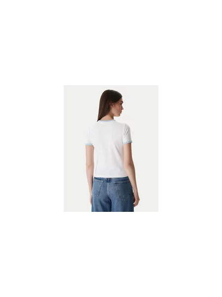 Guess Jeans Marškinėliai Regular Fit balta