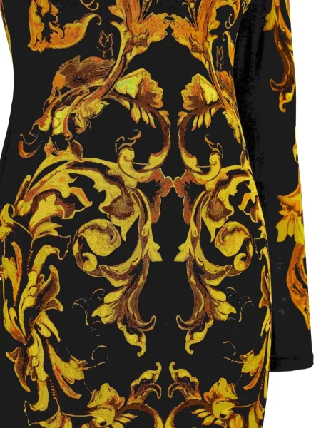 Μακρύς κοστούμι τζιν φόρεμα Versace Jeans Couture με σχέδιο μαύρο