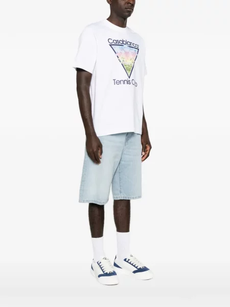 Tricou Casablanca cu imagine tenis alb