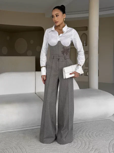 Брюки Jadone Fashion коричневые
