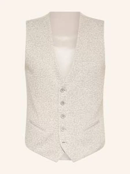 Paul Oboustranná Obleková Vesta Extra Slim Fit Z Žerzeje sand