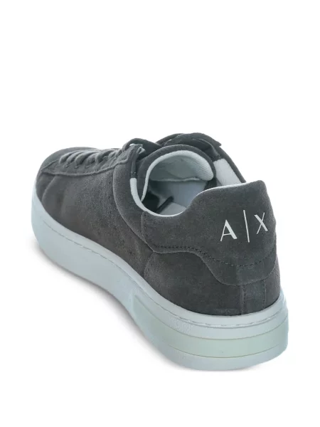 Szarvasbőr sneaker Armani Exchange nyomtatás fekete