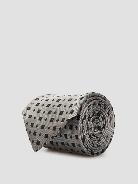 Шовкова краватка Boss сіра