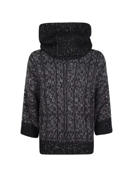 Pulover D.exterior cu paiete maro