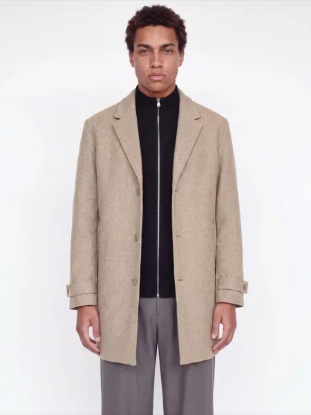 JACK & JONES Palton de primăvară-toamnă WALTER amestecat bej
