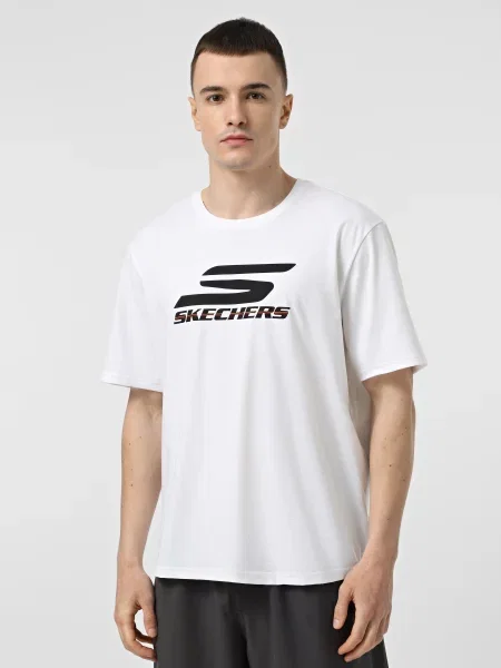 Футболка Skechers бавовна/поліестер білий