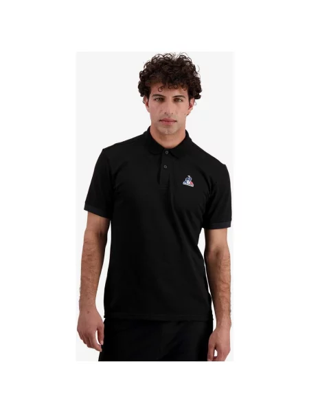Koszulka polo Le Coq Sportif Essentiels krótki rękaw XS czarna