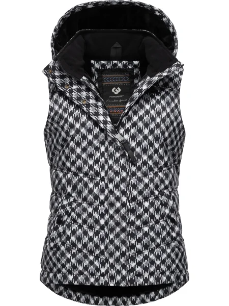 Ragwear Vestă Hesty gri / negru alb