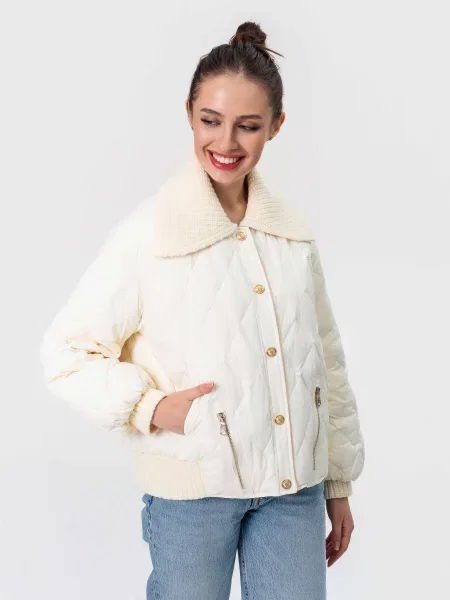 VIVA WEAR Демісезонна куртка Молочний 